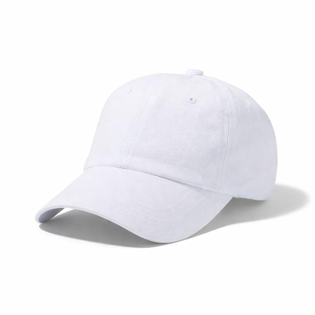 White baseball cap on a white background